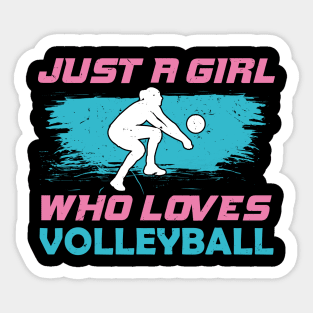 Just A Girl Who Loves Volleyball Sticker